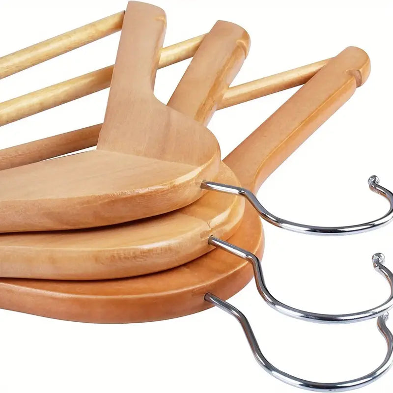 Oaklyn 20-Piece Non-Slip Wooden Clothes Hanger Set with Grooves