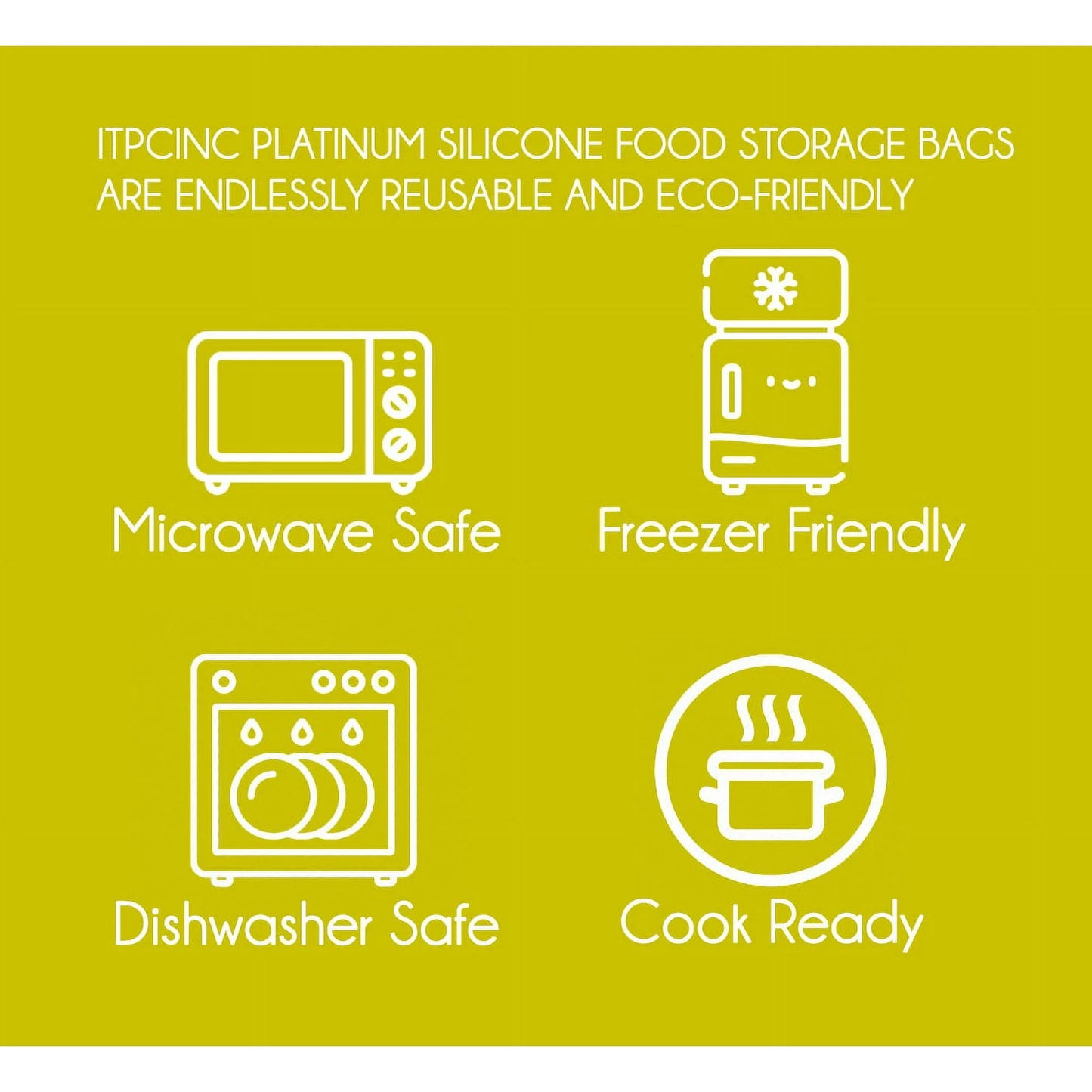 Reusable Silicone Food Storage Bags (Set of 2)