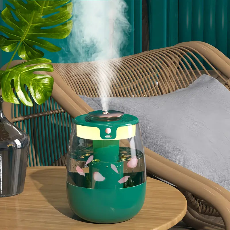 Lunaris Ultra-Quiet Portable Mist Humidifier with Night Light