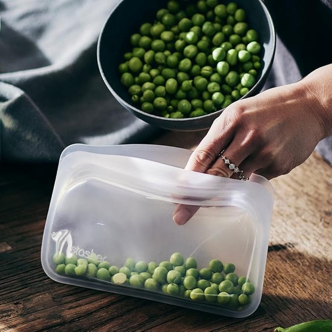 Stasher Premium Silicone Reusable Food Storage Bags, 4-Pack
