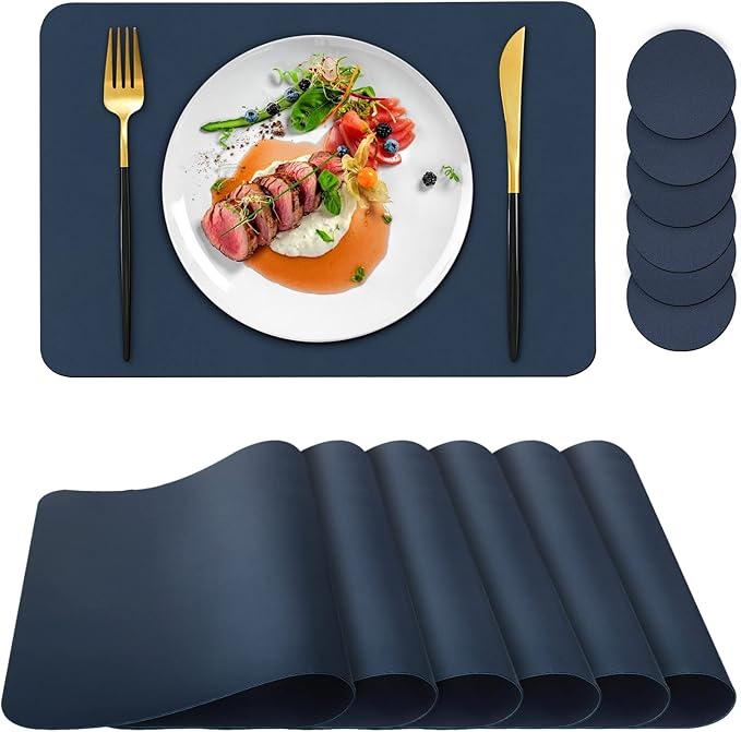 Placemats Set – Stain & Scratch Resistant with Coasters