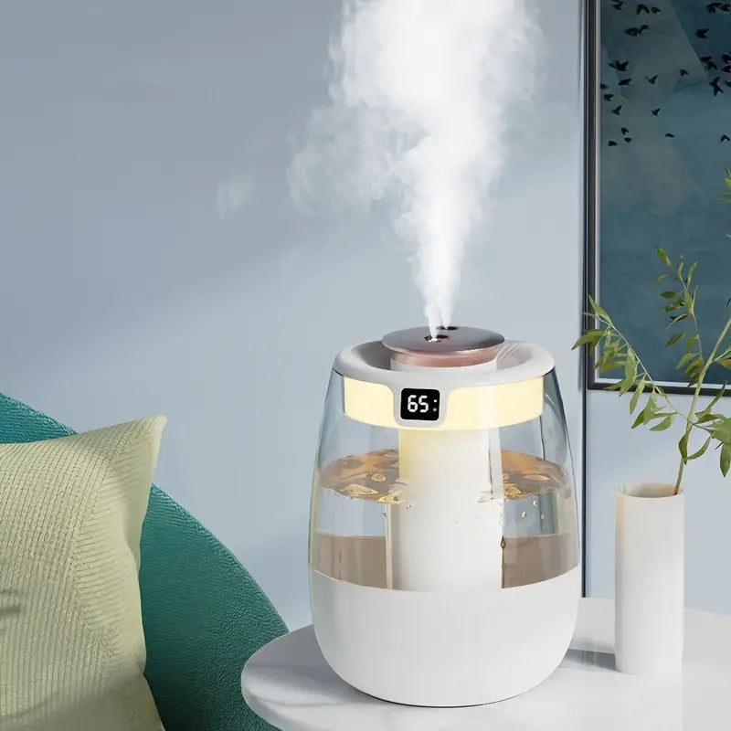 Lunaris Ultra-Quiet Portable Mist Humidifier with Night Light