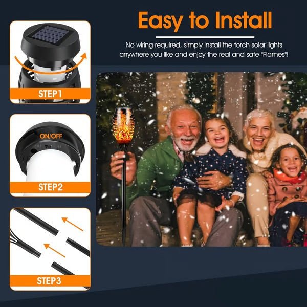Solar Flicker Flame Torches
